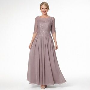 JJ’s House NEW Dusk Floral Lace Embellished Mother of the Bride Maxi Dress Sz 12